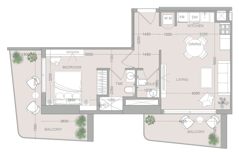 1-Bedroom Apartment in "ELAR1S SKY"