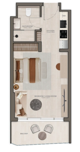 Luxuriöses Studio mit Parkettböden jetzt verfügbar!