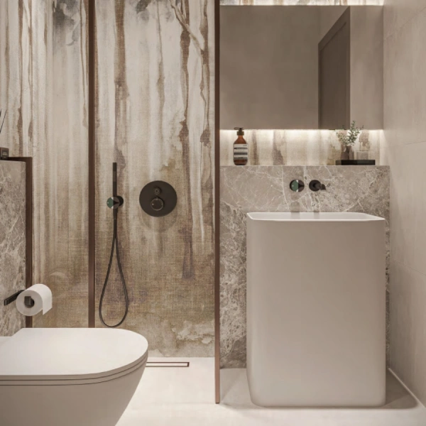 Ein-Schlafzimmer-Apartment mit Abstellraum, mit modernem Design