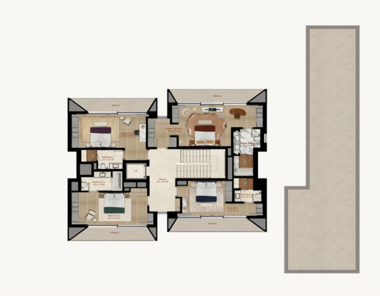Luxuriöse Villa mit fünf Schlafzimmern und modernem Design:utf-8