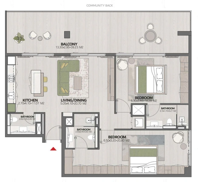 Moderne 2-Zimmer Wohnung in ruhiger Gegend mit Smart Home Ausstattung