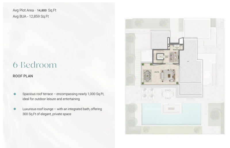 Luxuriöse 6-Zimmer-Villa mit Familienzimmer und Dachterrasse sowie riesigem Privatpool