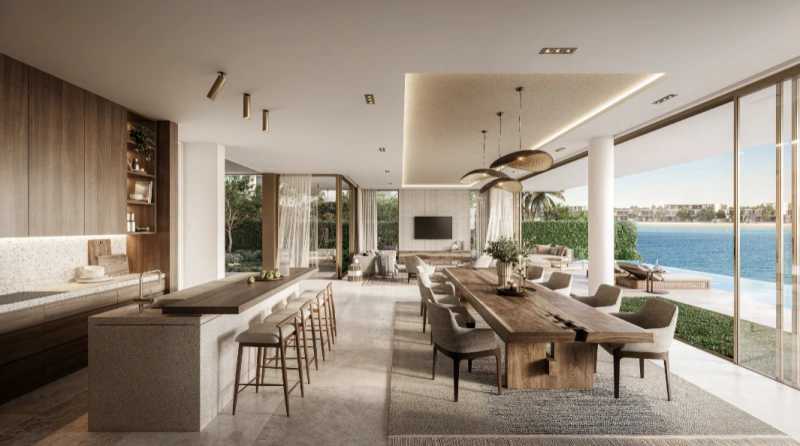 Luxuriöse Strandvilla mit 6 Schlafzimmern, riesiger Dachterrasse und großzügigem Wohnbereich.