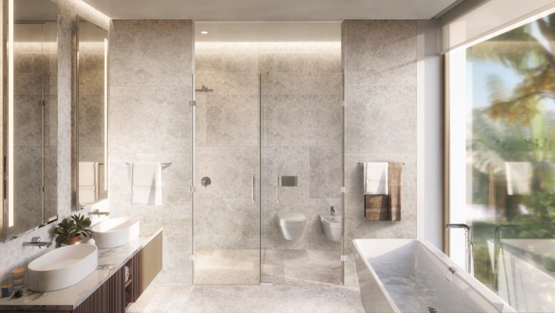 Luxuriöse Strandvilla mit 6 Schlafzimmern, riesiger Dachterrasse und großzügigem Wohnbereich.