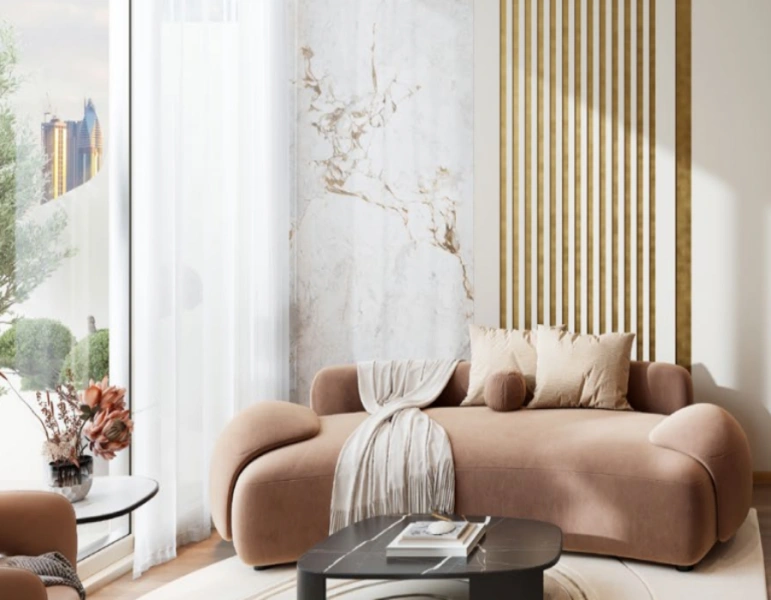 Stilvolles Ein-Zimmer-Apartment mit modernem Design