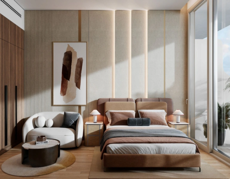 Stilvolles Ein-Zimmer-Apartment mit modernem Design