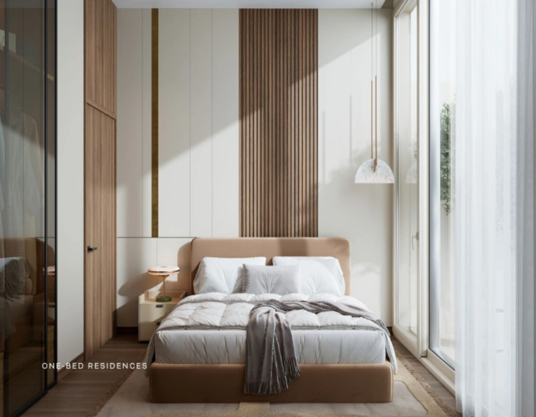 Stilvolles Ein-Zimmer-Apartment mit modernem Design