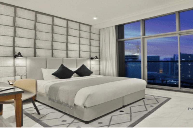 Stilvolle Wohnung mit einem Schlafzimmer und modernem Design