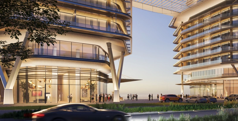 Direkt am Meer gelegenes Super-Luxus-Apartment mit 2 Schlafzimmern und riesigem Balkon mit Meerblick