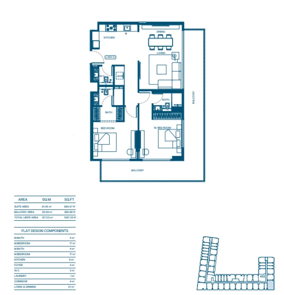 Moderne 3-Zimmer-Wohnung in Binghatti Aurora, JVC – Einzugsbereit nächstes Jahr!