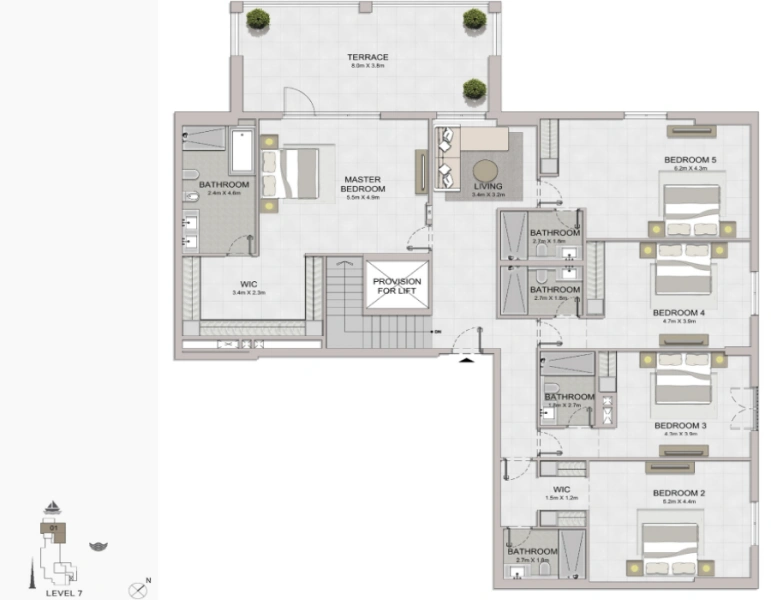 Atemberaubende Fünf-Zimmer-Wohnung mit modernem Design