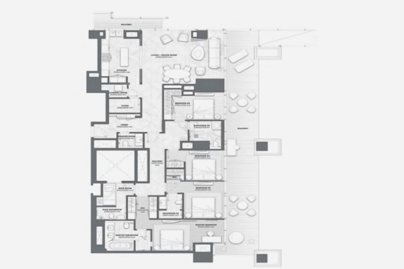 Modernes Vier-Zimmer-Apartment mit stilvollem Design