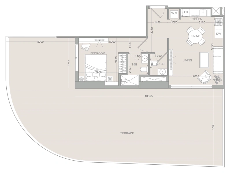 1-Bedroom Apartment in "ELAR1S SKY"