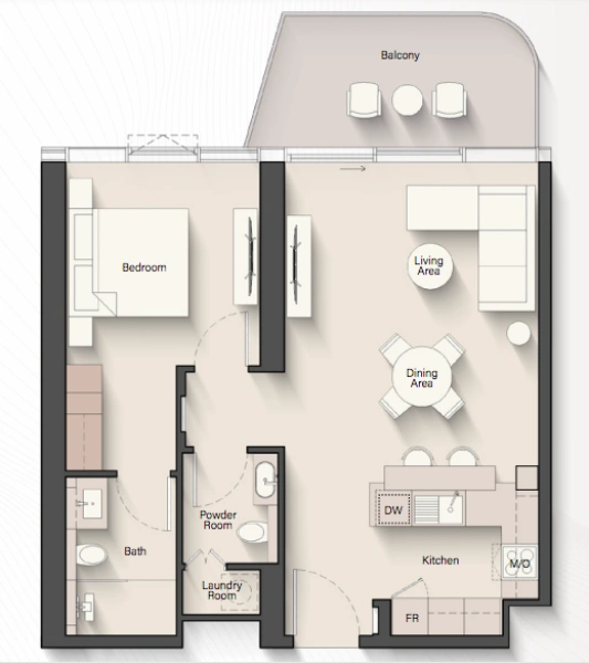 Schickes 1-Schlafzimmer-Apartment in Resort Style Living Community