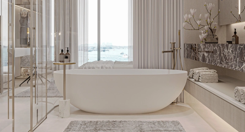 Luxuriöses Apartment mit 2 Schlafzimmern direkt am Strand mit atemberaubendem Meerblick