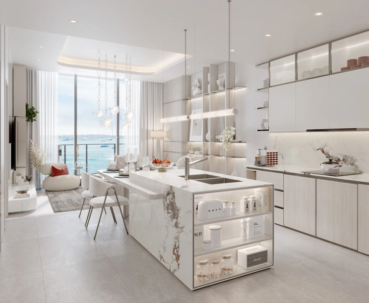 Luxuriöses Apartment mit 2 Schlafzimmern direkt am Strand mit atemberaubendem Meerblick