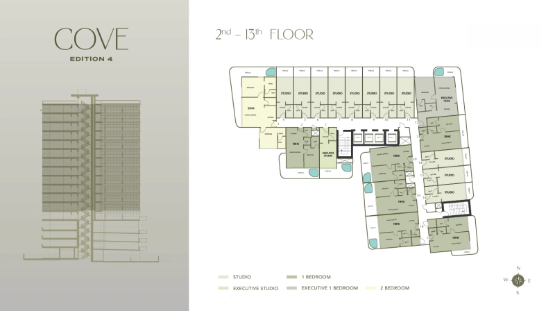 Modernes Apartment mit privatem Pool und zwei Schlafzimmern.