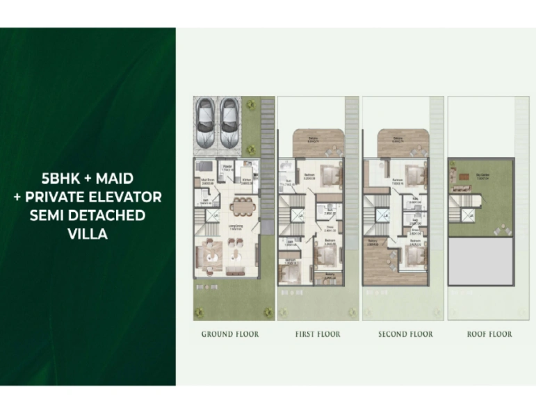 Fünf Schlafzimmer Dienstmädchenzimmer Modernes Design Große Parzelle