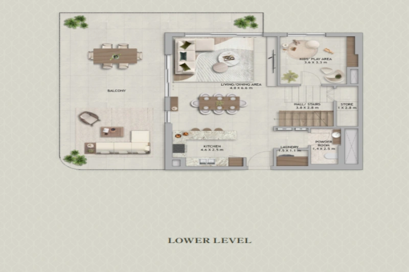 Appartement mit zwei Schlafzimmern