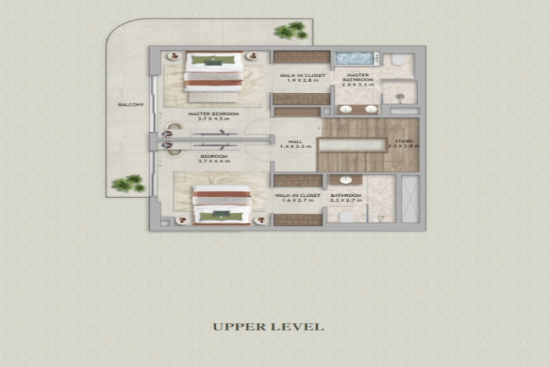 Appartement mit zwei Schlafzimmern