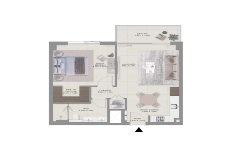 Appartement mit einem Schlafzimmer