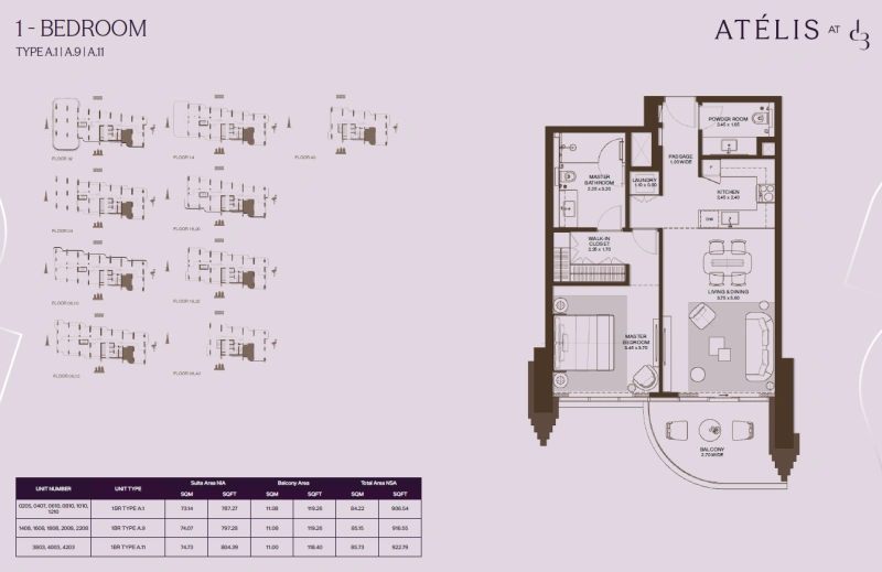 Exklusive 1-Schlafzimmer Luxuswohnung in luxuriösem Resortstil