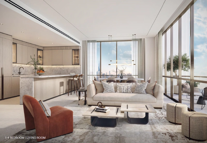 Exklusive 1-Schlafzimmer Luxuswohnung in luxuriösem Resortstil