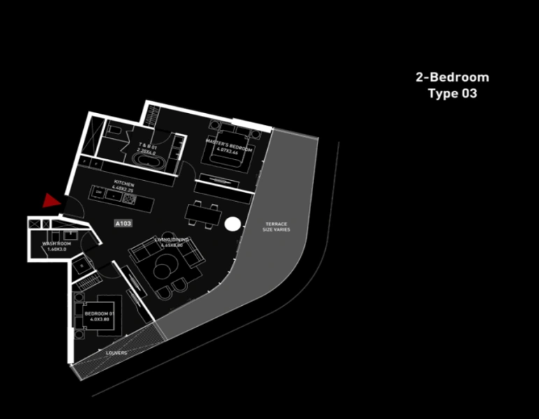 Stilvolle Zwei-Zimmer-Wohnung mit modernem Design
