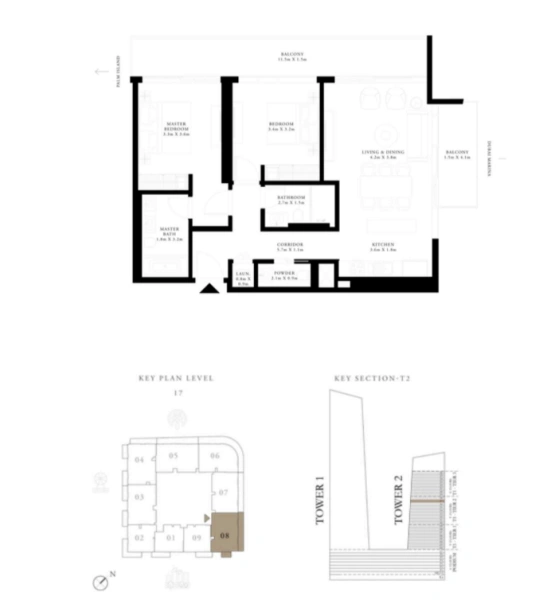 Traumhaftes Strandapartment mit 2 Schlafzimmern: Luxus und Eleganz direkt am Meer!