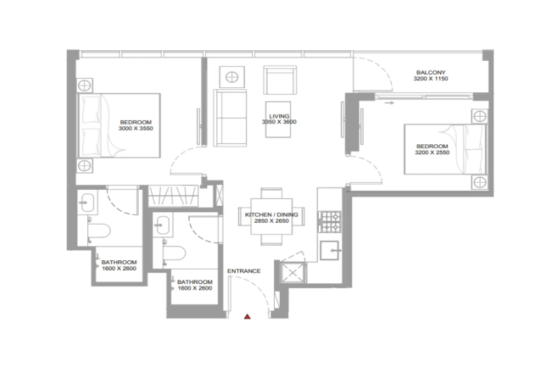 Atemberaubende Zwei-Zimmer-Wohnung mit Pool und Panoramablick