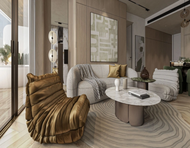 Luxuriöses Apartment mit zwei Schlafzimmern, Jacuzzi und modernem Design