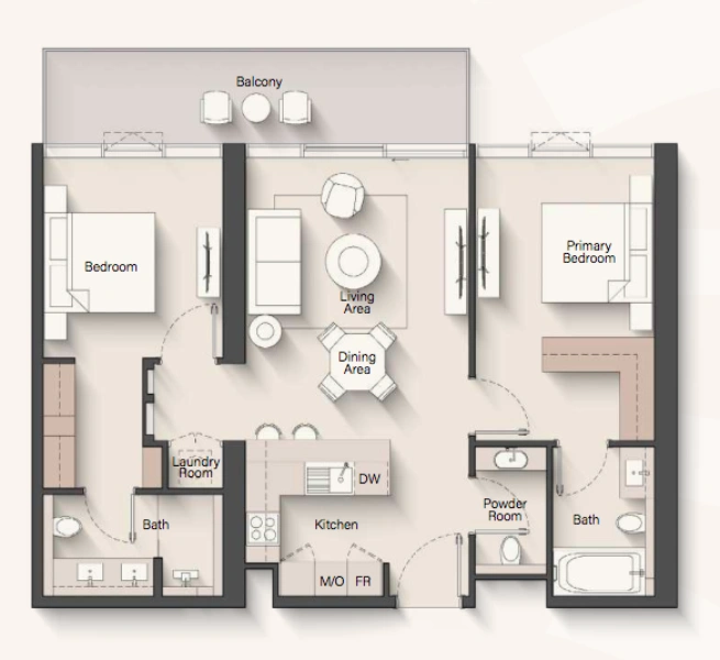 Atemberaubende 2-Zimmer-Wohnung in ikonischer Lage