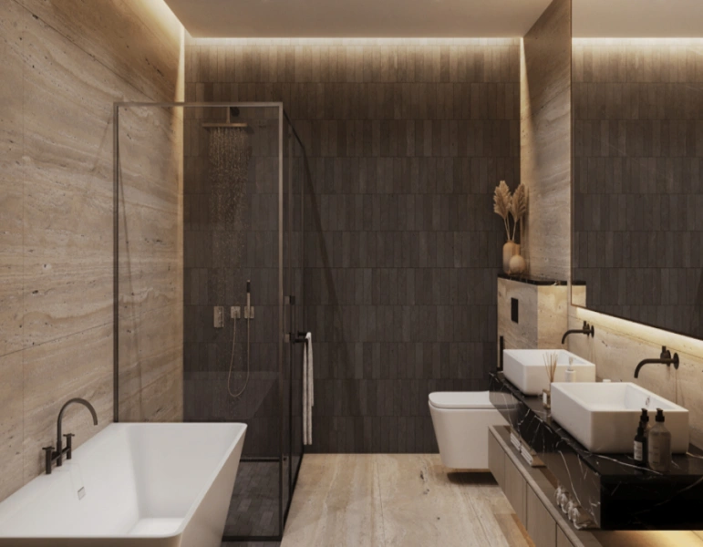 Stilvolles Ein-Zimmer-Apartment mit modernem Design