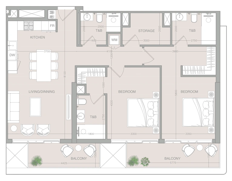 2.5-Bedroom Apartment in "1WOOD RESIDENCE 2"