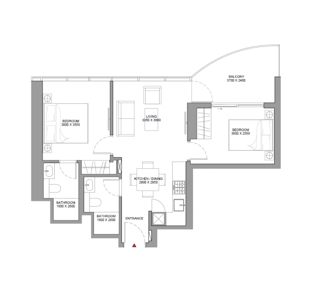 Luxuriöses 2-Zimmer-Apartment mit Strandlage und Eleganz