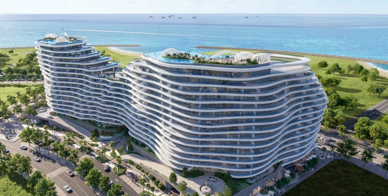 Luxuriöses 2BR Apartment mit Dienstmädchenzimmer, Tauchbecken, Panoramablick aufs Meer