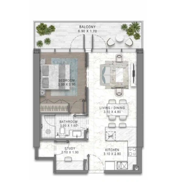 Exklusive 1-Zimmer-Wohnung - ideal für Singles!