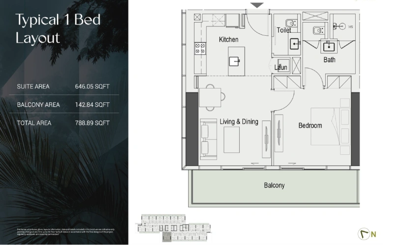 Atemberaubende 1-Zimmer-Wohnung in bester Lage mit eleganter Innenausstattung