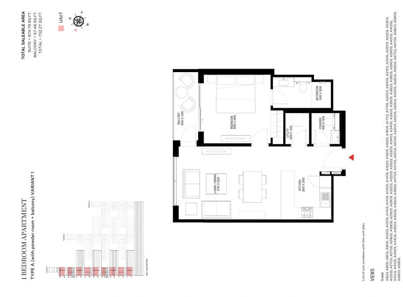 Unique et luxueux appartement d'une pièce dans un endroit de rêve !