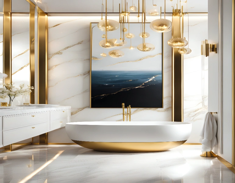 Stilvolle Wohnung mit einem Schlafzimmer und modernem Design