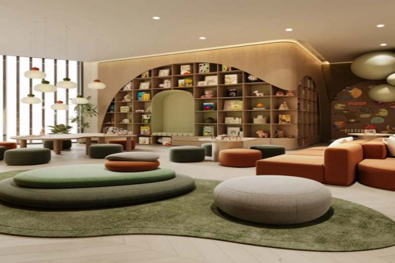 Stilvolles Duplex mit drei Schlafzimmern und Dienstmädchenzimmer in modernem Design