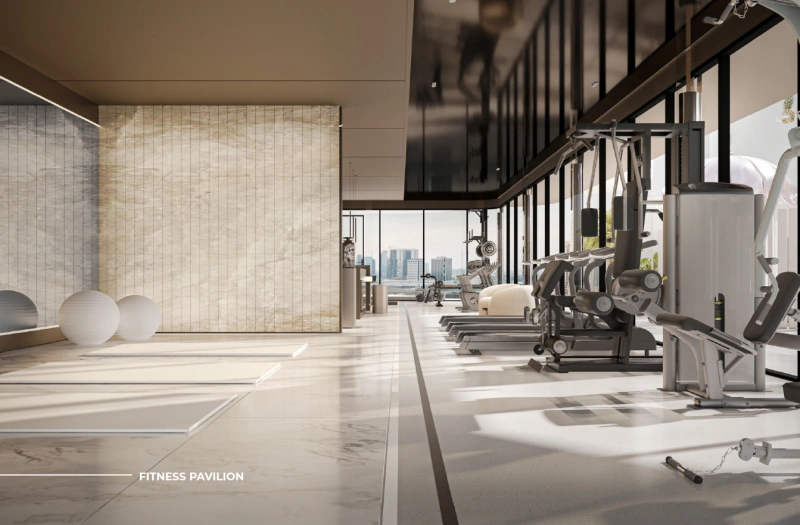 Luxuriöse 3-Zimmer-Wohnung mit privatem Pool auf dem Balkon