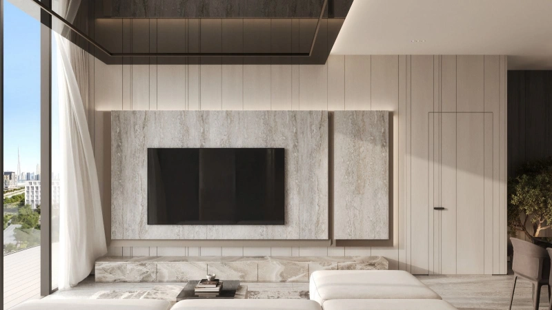 Luxuriöse 3-Zimmer-Wohnung mit privatem Pool auf dem Balkon