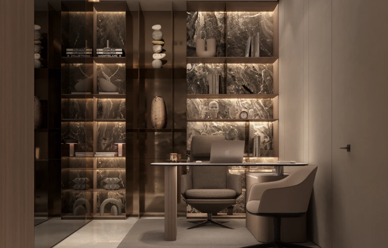 Luxuriöse 3-Zimmer-Wohnung mit privatem Pool auf dem Balkon