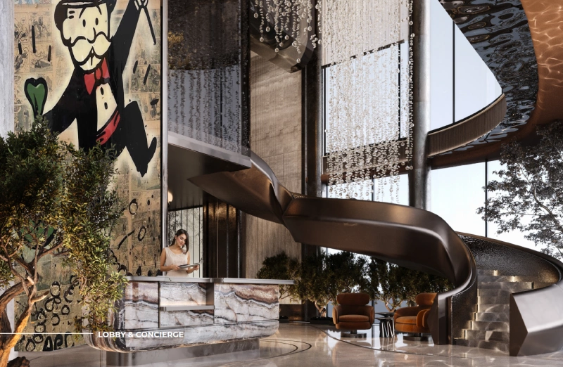 Luxuriöse 3-Zimmer-Wohnung mit privatem Pool auf dem Balkon