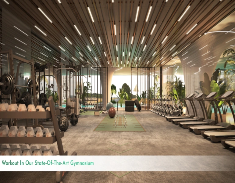 Stilvolle Wohnung mit einem Schlafzimmer und Pool in modernem Design