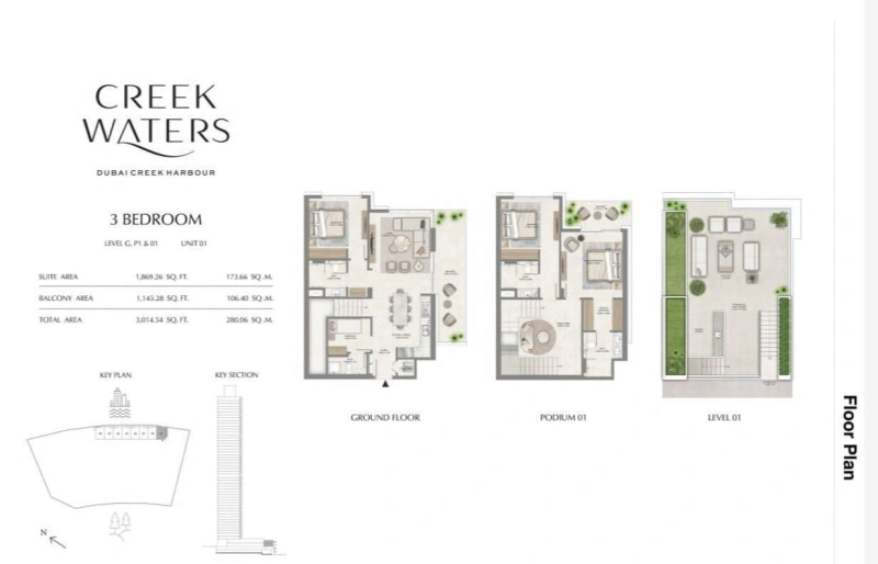 Traumhaftes 4-Zimmer-Triplex in Creek Waters mit Kanalblick