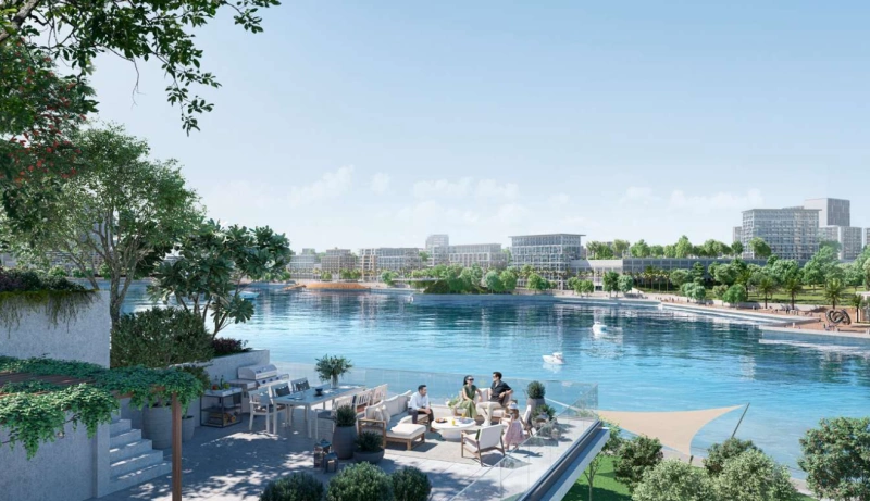 Traumhaftes 4-Zimmer-Triplex in Creek Waters mit Kanalblick