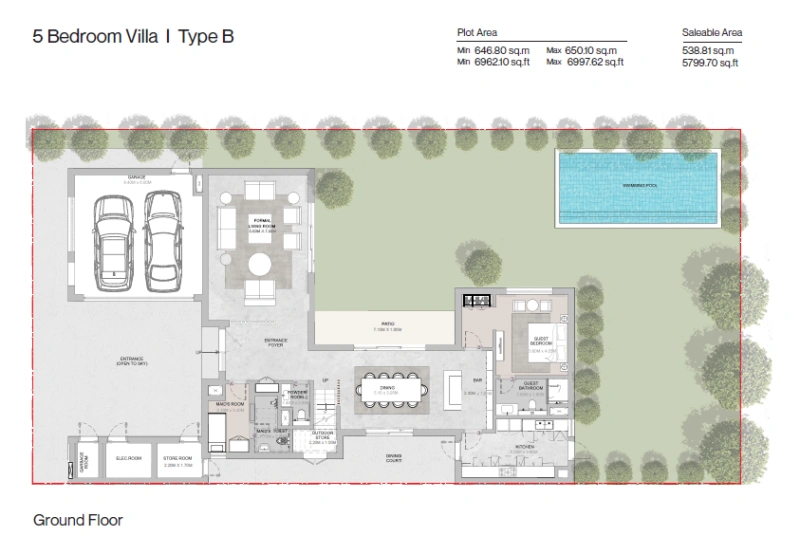 Lussuosa villa con 5 camere da letto, piscina privata e design moderno