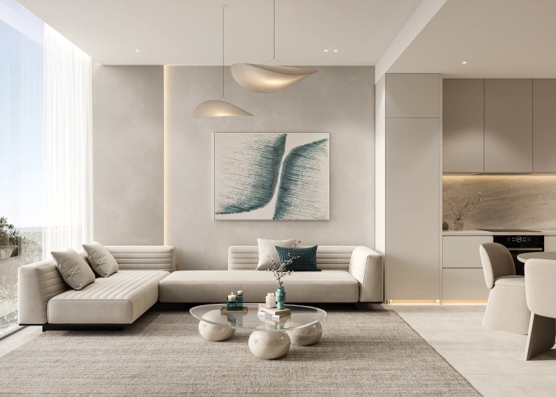 Modernes 1-Zimmer Apartment mit großen raumhohen Fenstern und Einbauküche!